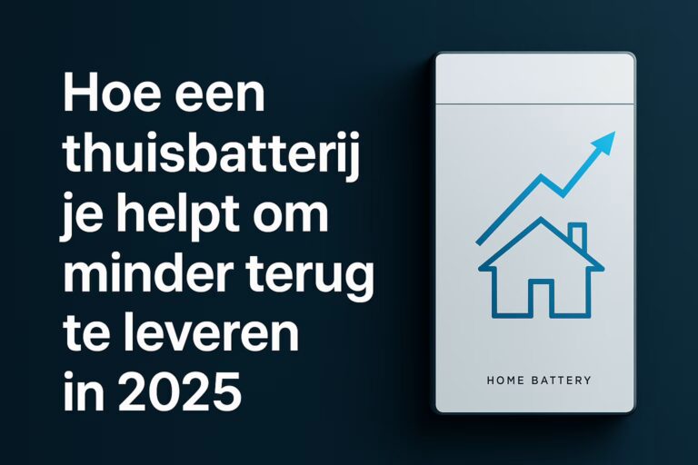 Lees meer over het artikel Hoe een thuisbatterij je helpt om minder terug te leveren in 2025