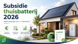 Subsidie thuisbatterij 2026 voor Nederlandse huishoudens met zonnepanelen en thuisaccu